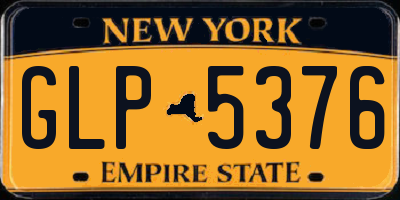 NY license plate GLP5376