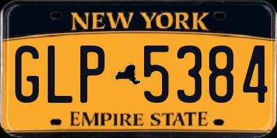 NY license plate GLP5384