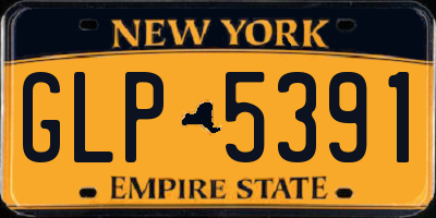 NY license plate GLP5391