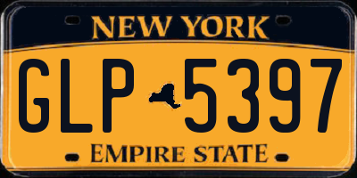 NY license plate GLP5397