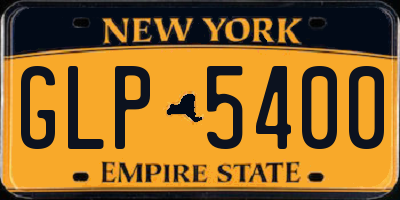 NY license plate GLP5400