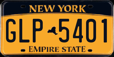 NY license plate GLP5401