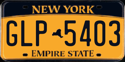 NY license plate GLP5403