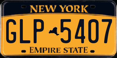 NY license plate GLP5407