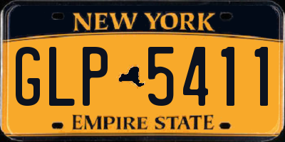 NY license plate GLP5411