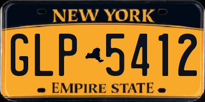 NY license plate GLP5412