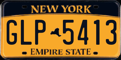 NY license plate GLP5413