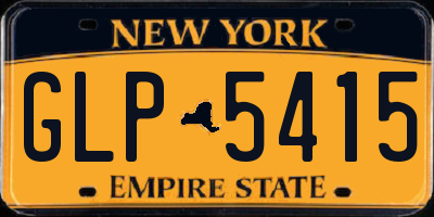 NY license plate GLP5415