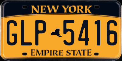 NY license plate GLP5416