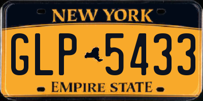 NY license plate GLP5433