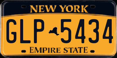 NY license plate GLP5434