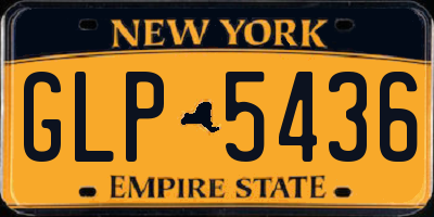 NY license plate GLP5436