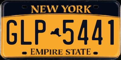 NY license plate GLP5441