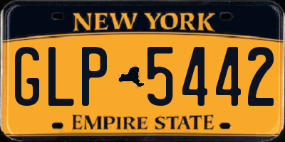 NY license plate GLP5442