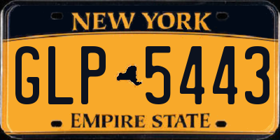 NY license plate GLP5443