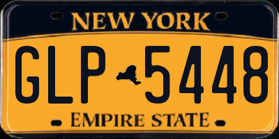 NY license plate GLP5448