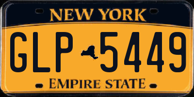 NY license plate GLP5449
