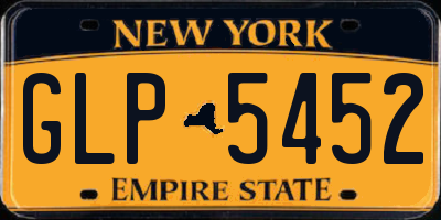 NY license plate GLP5452
