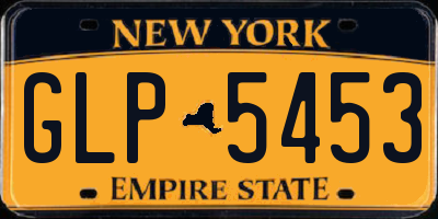 NY license plate GLP5453