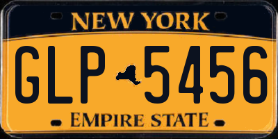NY license plate GLP5456