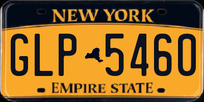 NY license plate GLP5460