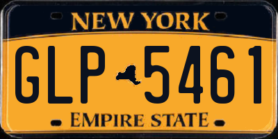 NY license plate GLP5461