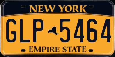 NY license plate GLP5464