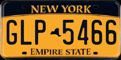NY license plate GLP5466