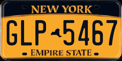 NY license plate GLP5467