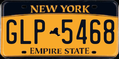 NY license plate GLP5468