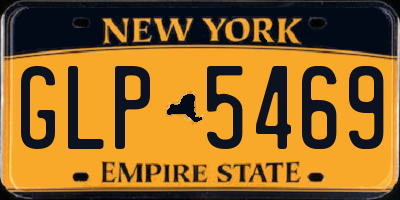 NY license plate GLP5469