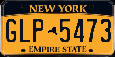 NY license plate GLP5473