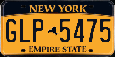 NY license plate GLP5475
