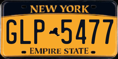 NY license plate GLP5477