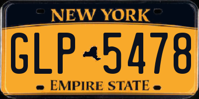 NY license plate GLP5478