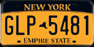 NY license plate GLP5481