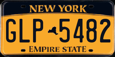 NY license plate GLP5482