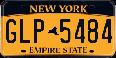 NY license plate GLP5484