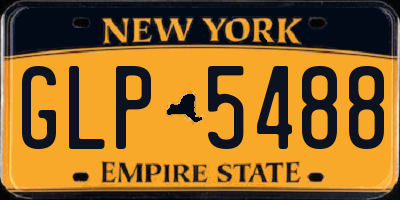 NY license plate GLP5488
