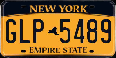 NY license plate GLP5489