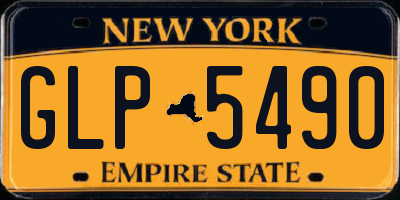 NY license plate GLP5490