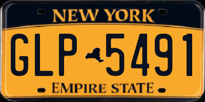 NY license plate GLP5491
