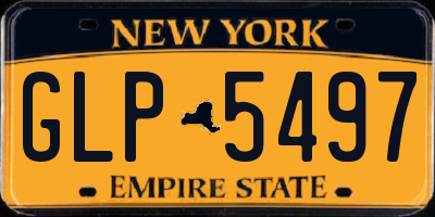 NY license plate GLP5497