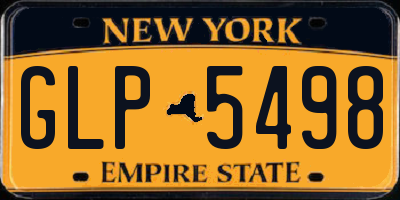 NY license plate GLP5498