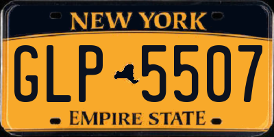 NY license plate GLP5507