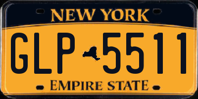 NY license plate GLP5511