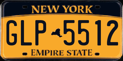 NY license plate GLP5512