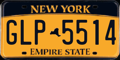 NY license plate GLP5514