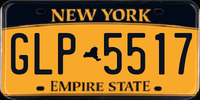 NY license plate GLP5517