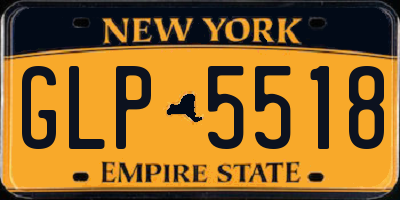 NY license plate GLP5518